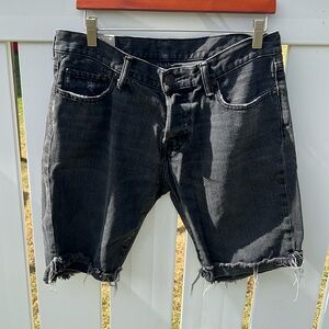 Abercrombie and Fitch Faded Black Jean Shorts